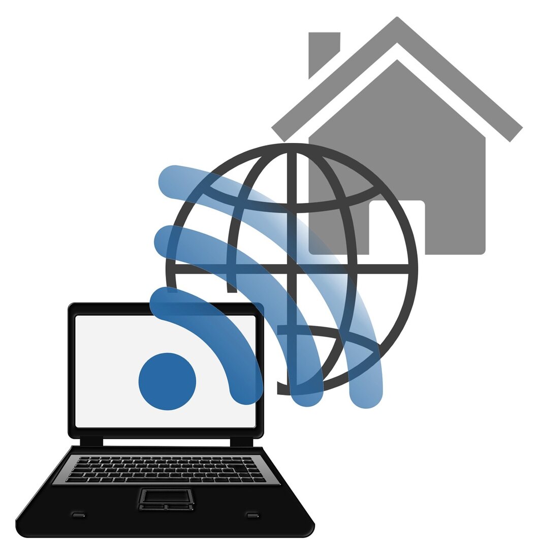 Laptop mit VPN-Verbindung